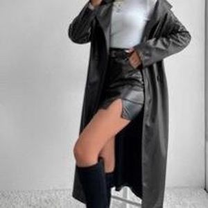 Shein Leather trench coat